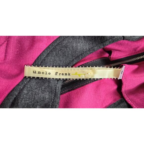Uncle Frank Sheath Dress Color Block Jersey Ponte Knit 3/4 sleeves Pink Gray S - Picture 7 of 9